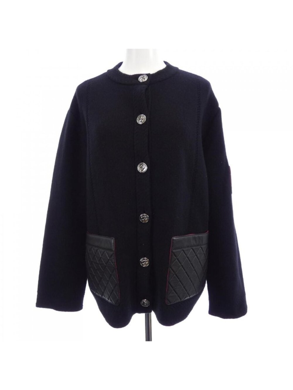 Chanel Collarless Jacket Black
